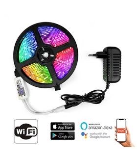 Pack Tira LED 12V 24W Smart WIFI RGB+CCT dimable SMD5050