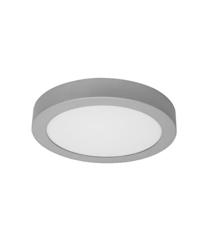 Plafón LED K superficie 18W Gris plata Ø220mm 1440Lm IP20