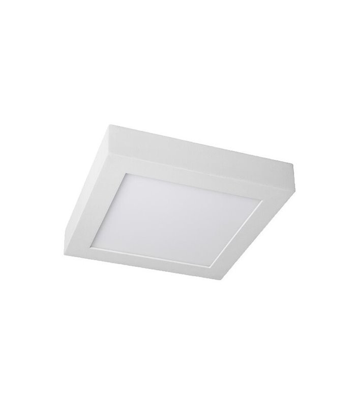 Plafón LED cuadrado superficie 18W 220x220mm 1600Lm IP20