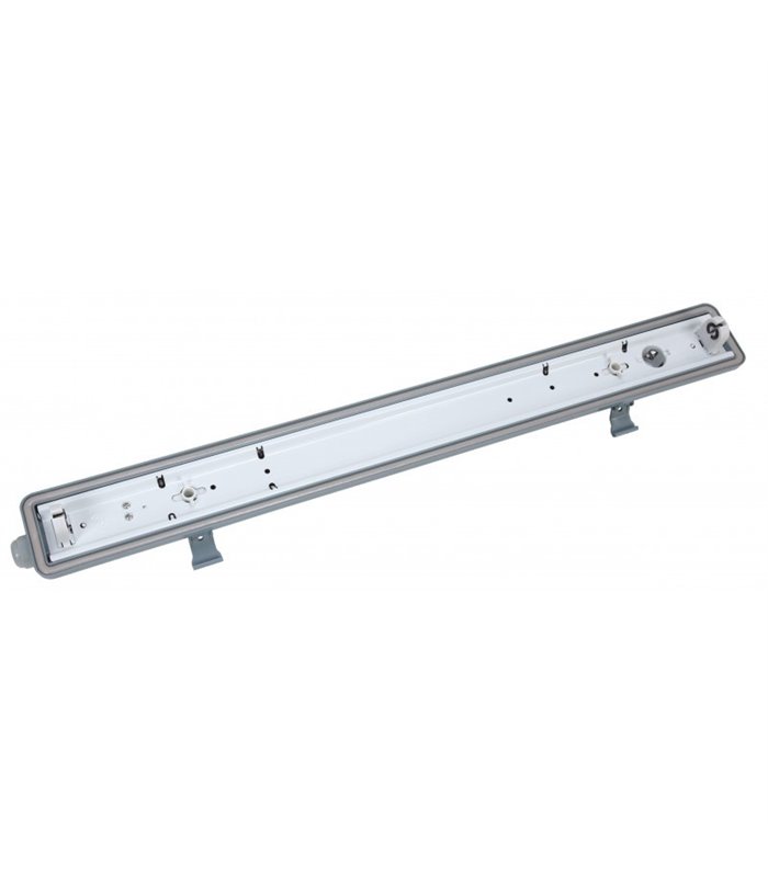 Pantalla estanca polivalente PC para un Tubo LED T8 150cm IP65