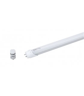 Tubo LED T8 rotatorio aluminio+PC 18W 120cm conexión 1 extremo 1800Lm