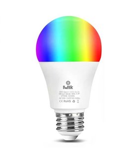 Bombilla LED E27 A60 10W RGB+CCT Smart WiFi TUYA control por Alexa/Google Home