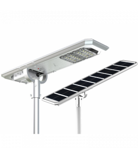 Farola solar LED ILU400G 40W con sensor crepuscular + PIR 4500Lm