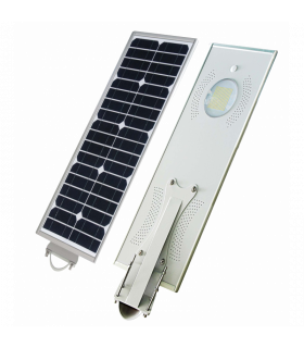 Farola solar LED ILU300 15W con sensor crepuscular + PIR 1584Lm