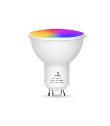 pierna garrapata Quien Lámpara LED GU10 5W RGB+CCT Smart WiFi TUYA control por Alexa/Google Home