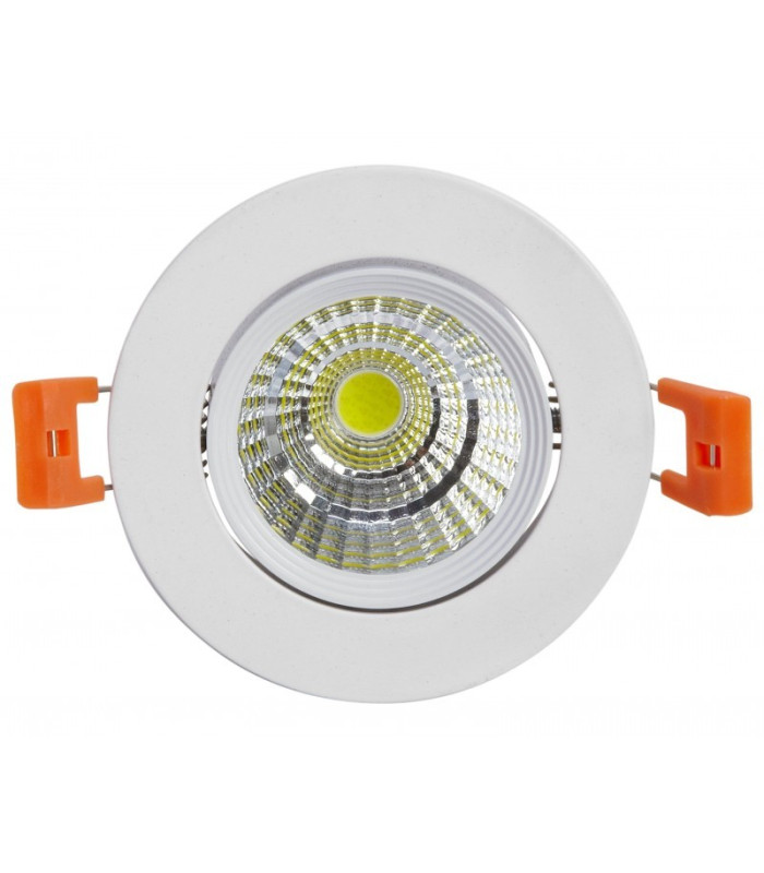 Downlight LED redondo empotrable orientable 7W corte Ø75mm 665Lm IP20