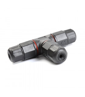 Conector estanco "T" IP68 3 hilos para luminarias de exterior
