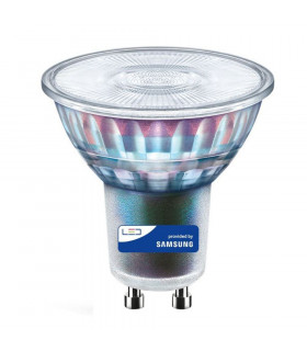 Lámpara LED dicroica GU10 6W chip SAMSUNG cristal 38º 660Lm