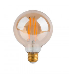 Lámpara LED E27 Globo G80 5W regulable 600Lm filamento gold vintage