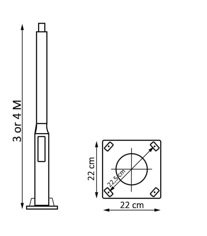 Columna REKA MODULAR en acero negro