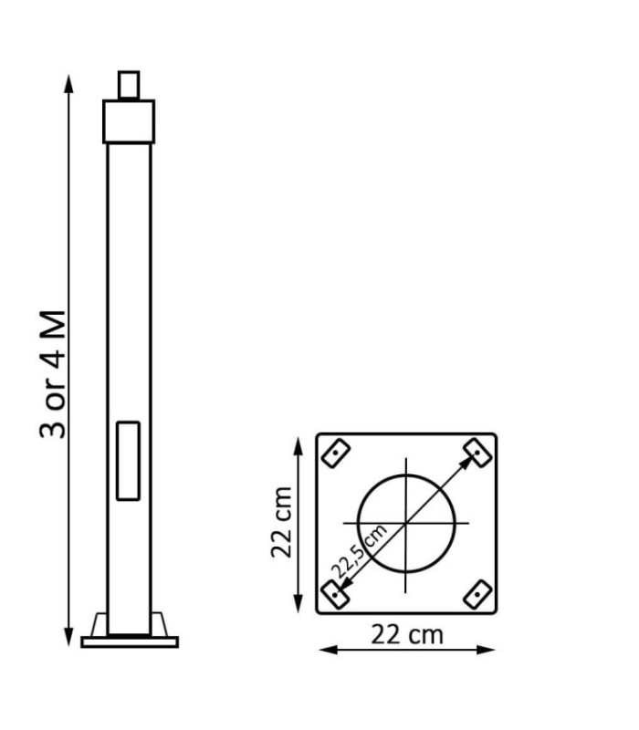Columna URBAN MODULAR acero negro
