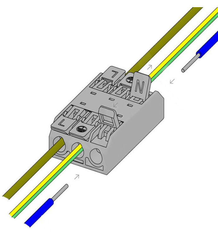 Conector rápido 3 entradas / 3 salidas 3 polos IP20