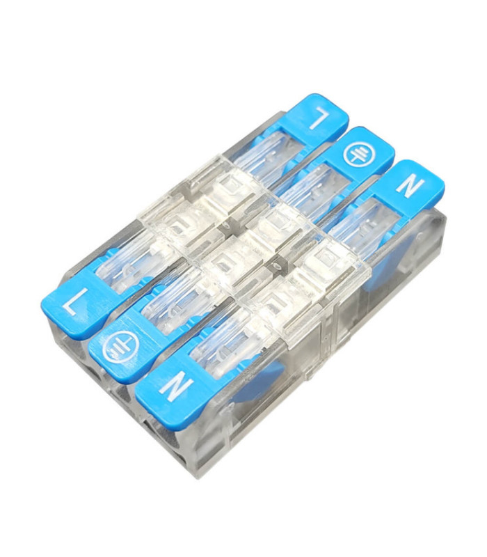 Conector rápido 3 entradas / 3 salidas 3 polos IP20