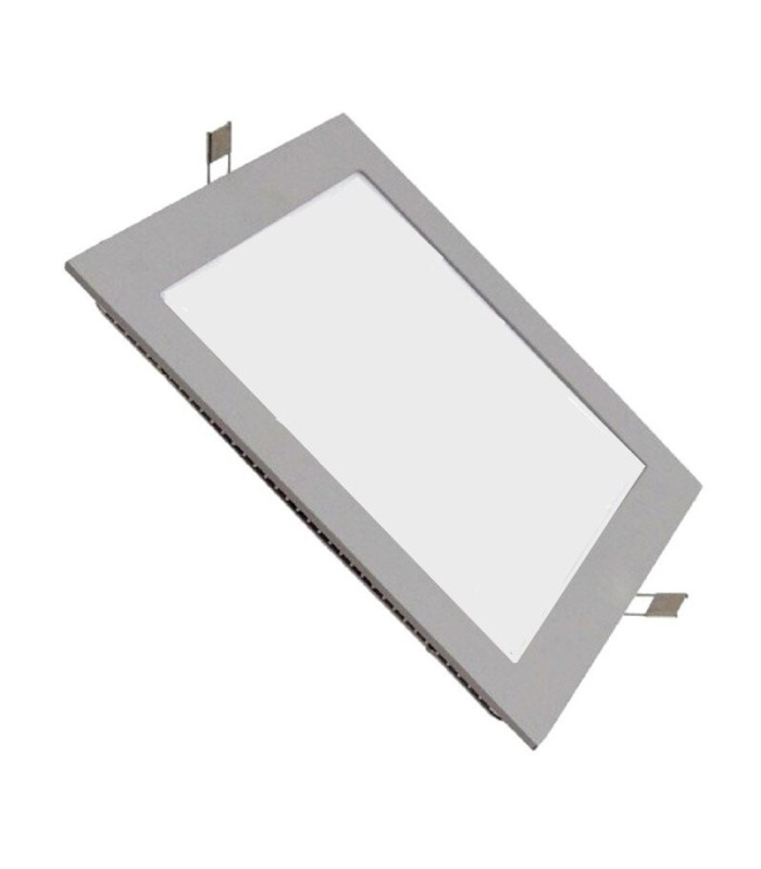 Downlight LED K cuadrado extraplano 18W Gris plata corte 205x205 mm 1440Lm IP20