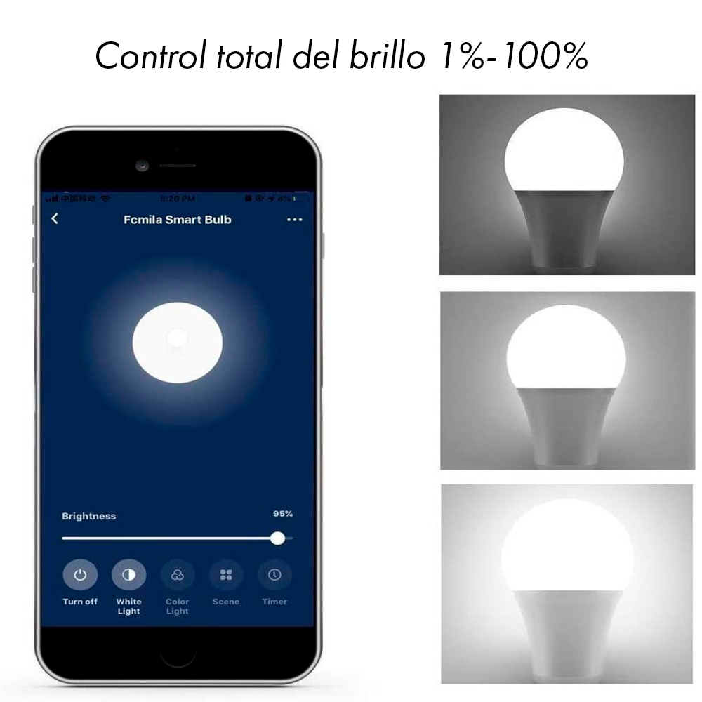 bombilla led smart rgb cct ajustable alexa